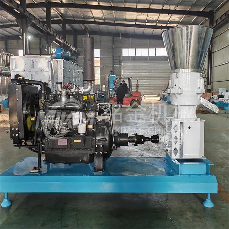 Máquina para alimentar pollos hecha en casa