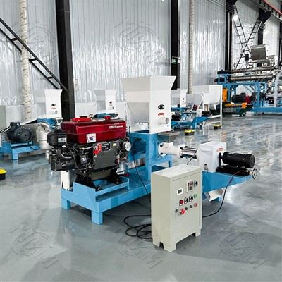 Máquina para fabricar pellets de alimento flotante para peces con motor diésel-en la India para una producción acuícola eficiente